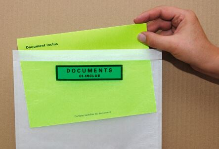 Pochette adhésive porte-document 100 % recyclable