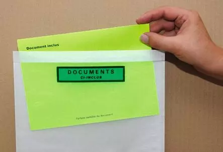 Pochette adhésive porte-document 100 % recyclable