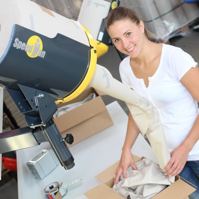 distributeur de papier recyclé de calage sans entretien