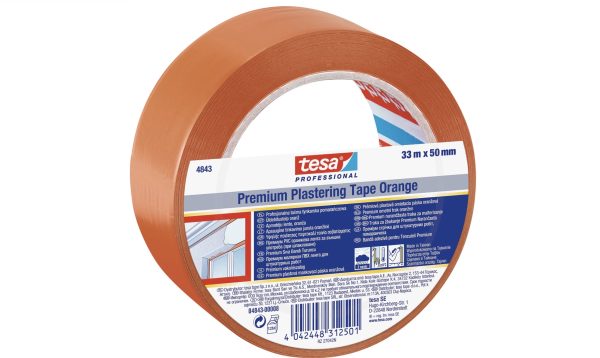 tesa® 4843 Premium Plastering Tape Orange
